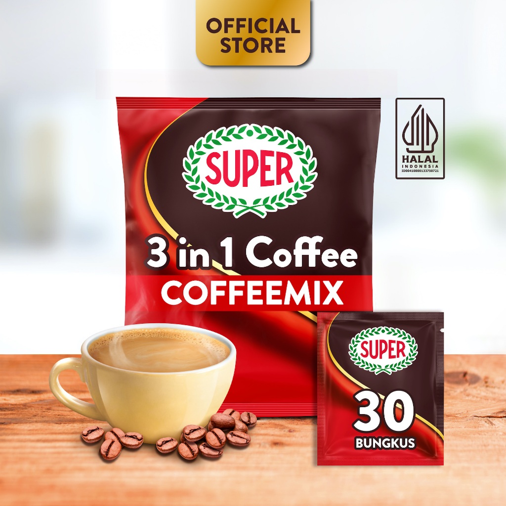 

SUPER Coffeemix 3in1 Instant Coffee, 30 Sachets [HALAL]