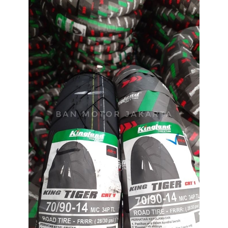 Ban Motor Matic Tubeless 70/90-14 Kingland CRT Ban Luar Semua Motor Matic Mio Mio J Mio M3 Soul GT F