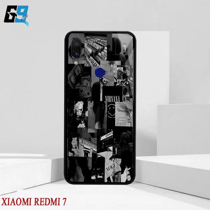 Case Xiaomi Redmi 7 [ BlackAesthetic 01 ] Aneka casing, case, kondom hp, custom case, case aesthetic