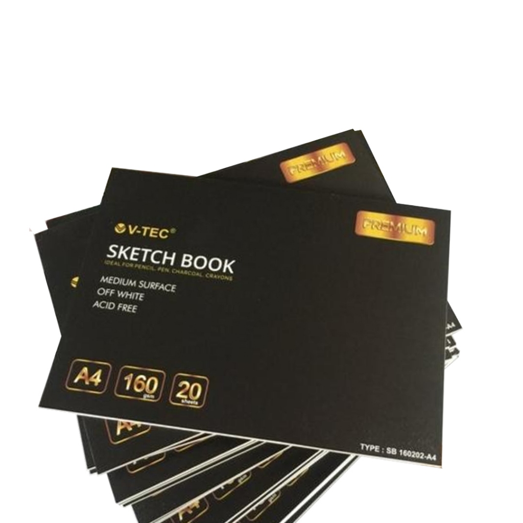 

Sketch Book A4 Medium Surface 160GSM Premium V-TEC / Buku Gambar Sketsa / Drawing Book