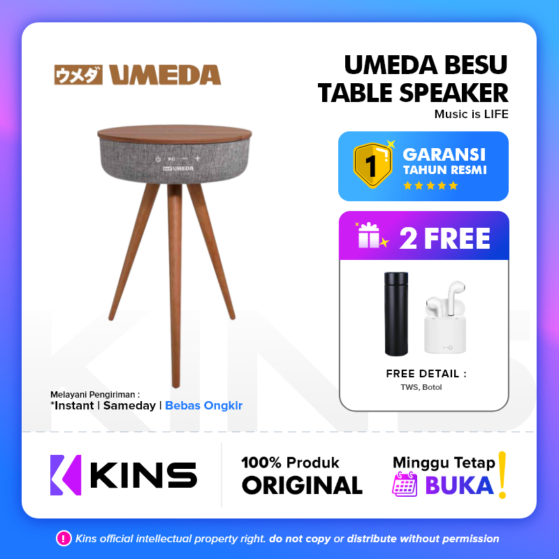 Umeda BESU Bluetooth Speaker Table / Minimalis Coffee Table
