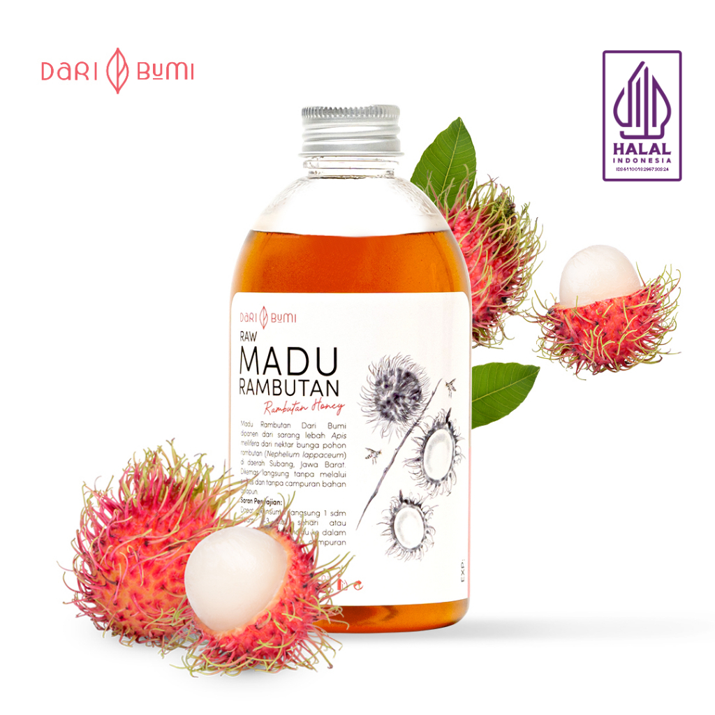 

Dari Bumi Madu Murni Rambutan 350 Gr Raw Honey Premium