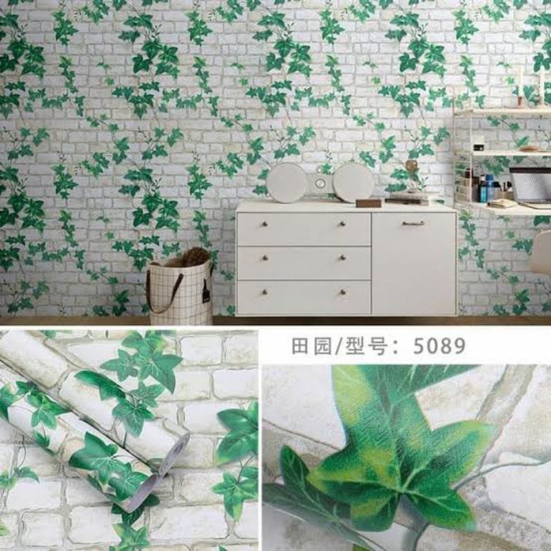 Wallpaper Sticker Dinding Motif Karakter Premium GH005/CY1044 Batu Bata Rambat Termurah