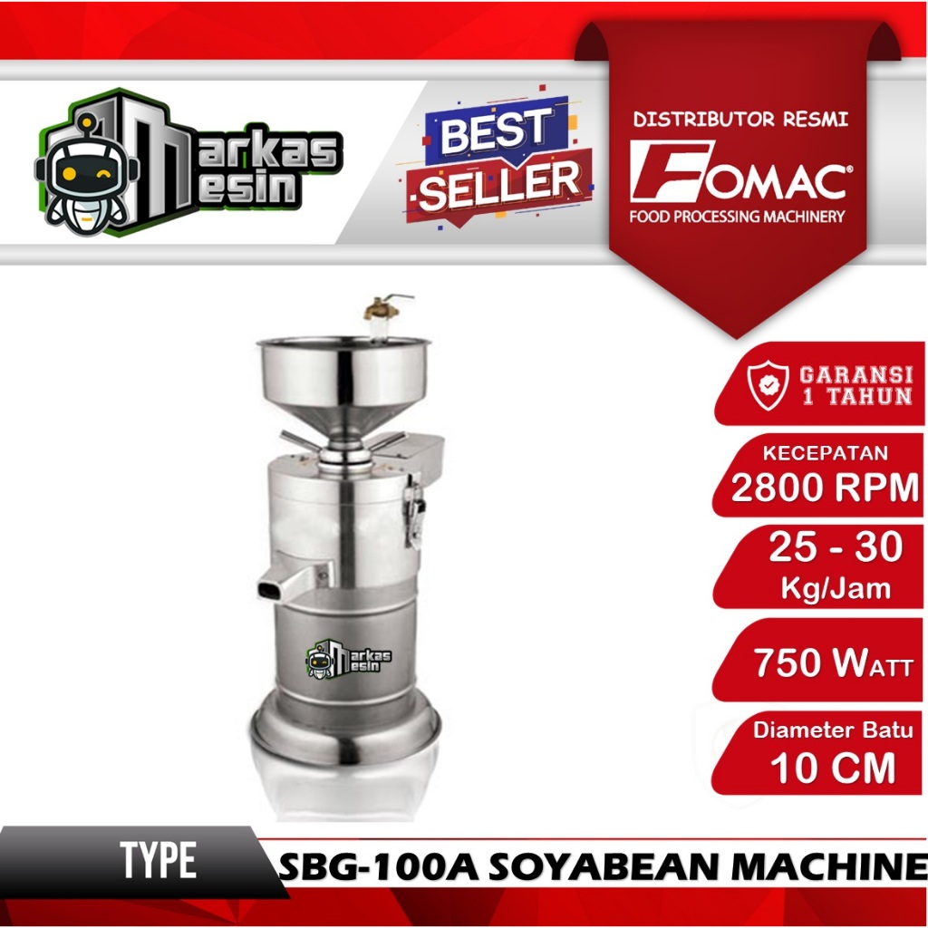 FOMAC SBG-100A SBG-100B SBG-100C Soyabean Machine Mesin Giling Susu Kacang Kacang Kedelai