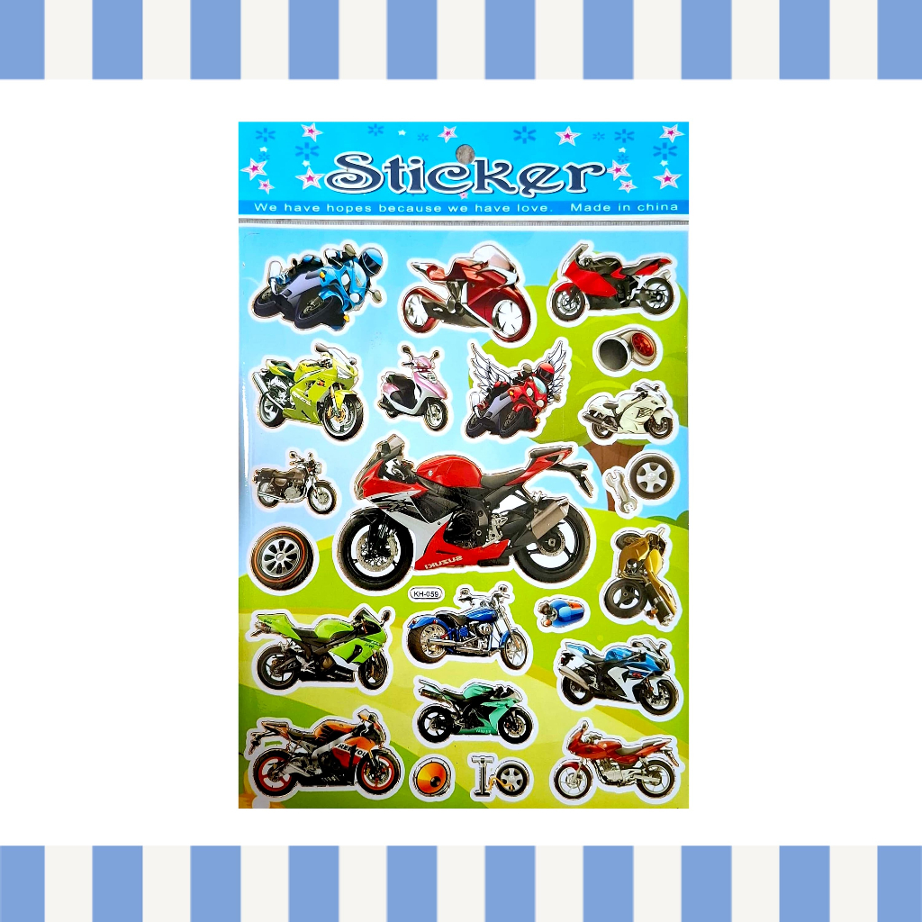 

[KH] Gambar Tempel Laser Sticker Stiker Laser Anak Edisi Mobil Motor Motorcycle Cars