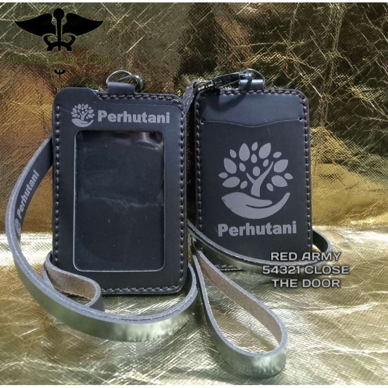

ID Card Holder Tali Lanyard Name Tag Logo PERHUTANI