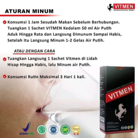 VITMEN ASLI 100% ISI 5 SACHET - JAMU OBAT KUAT HERBAL VITALITAS PRIA DEWASA TAHAN LAMA UNTUK 25 HARI