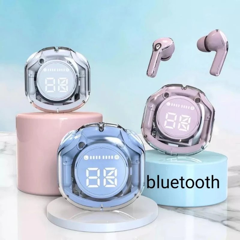 JH HEADSET HANDSFREE BLUETOOTH TWS AIR39 ULTRAPODS PRO WIRELESS GAMING EARPHONE TRANSPARAN AIR-39 GA