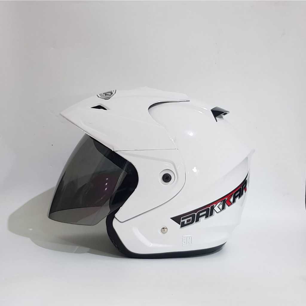 HELM DEWASA SNI DAKKAR KACA RIBEN HITAM L JUMBO COCOK COWOK CEWEK UKURAN L BESAR BUSA NYAMAN DAN