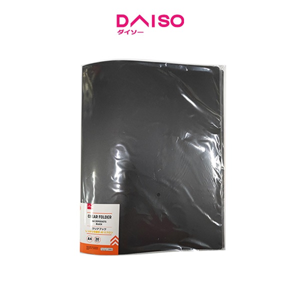

Daiso Clear Folder -A4 - 30 Pockets - Black-