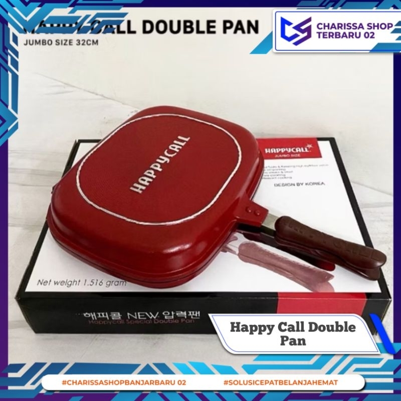 Happy Call Double Pan / Grill Pan Teflon Bolak Balik / Double Pan Jumbo Anti Lengket