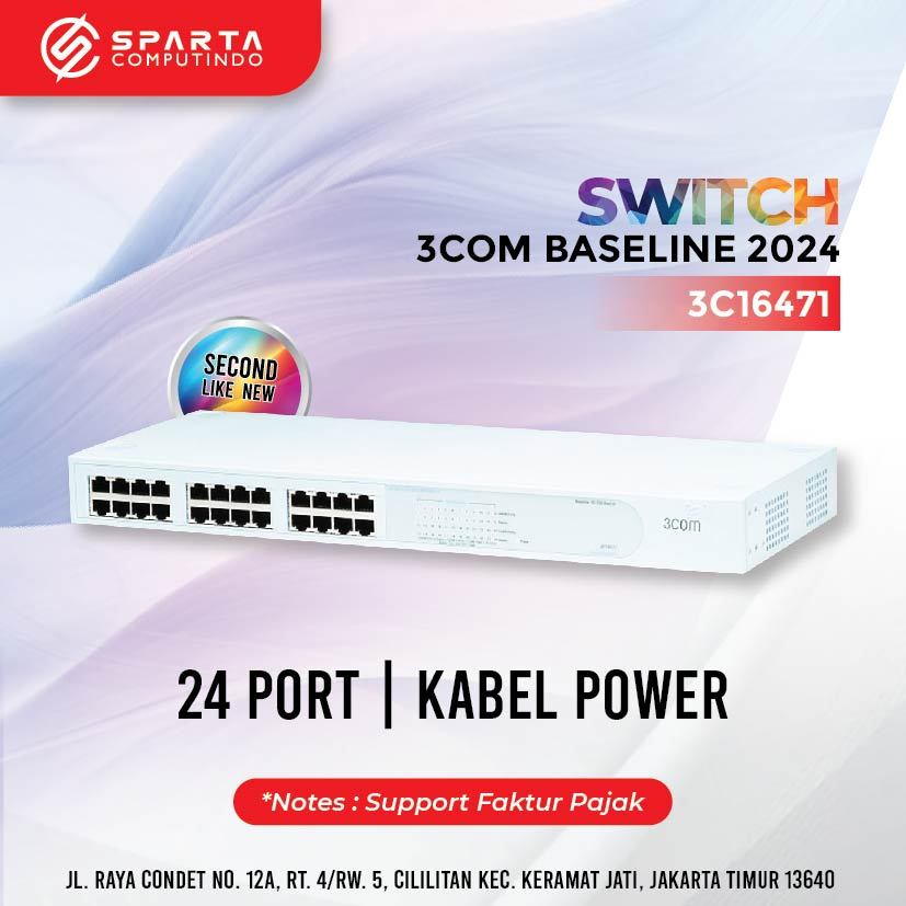 3COM Baseline Switch 2024 3C16471 Unmanaged Bergaransi