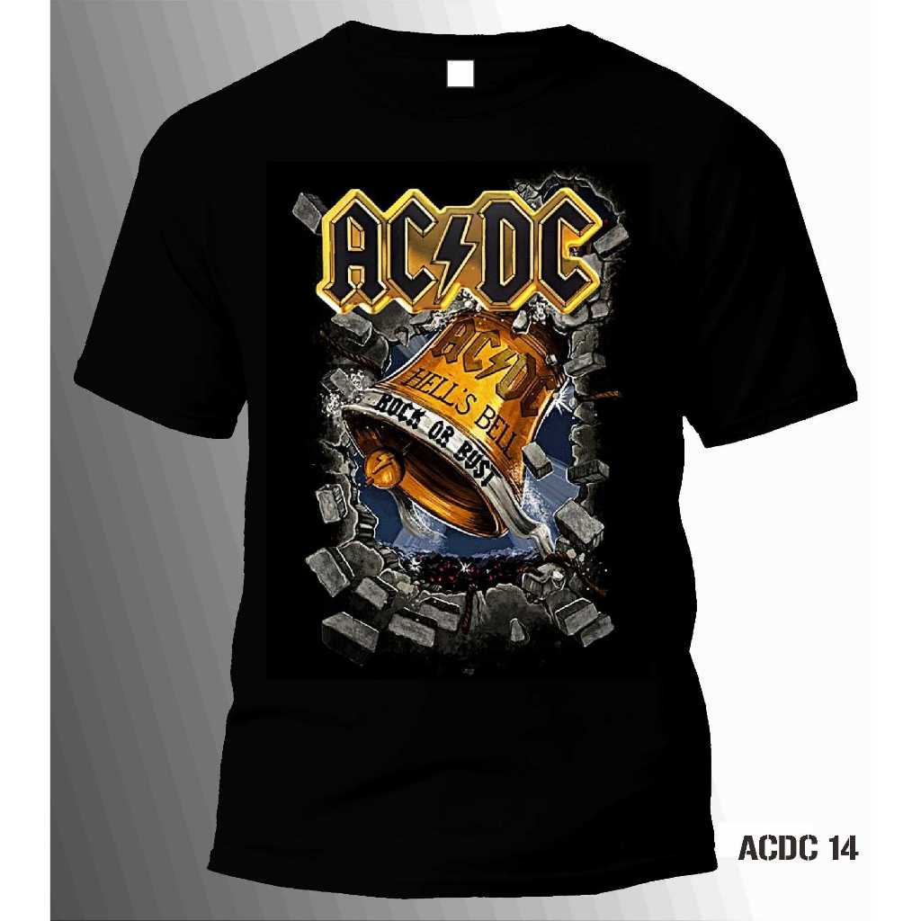 Kaos band ACDC T-shirt pria wanita bahan 24s original