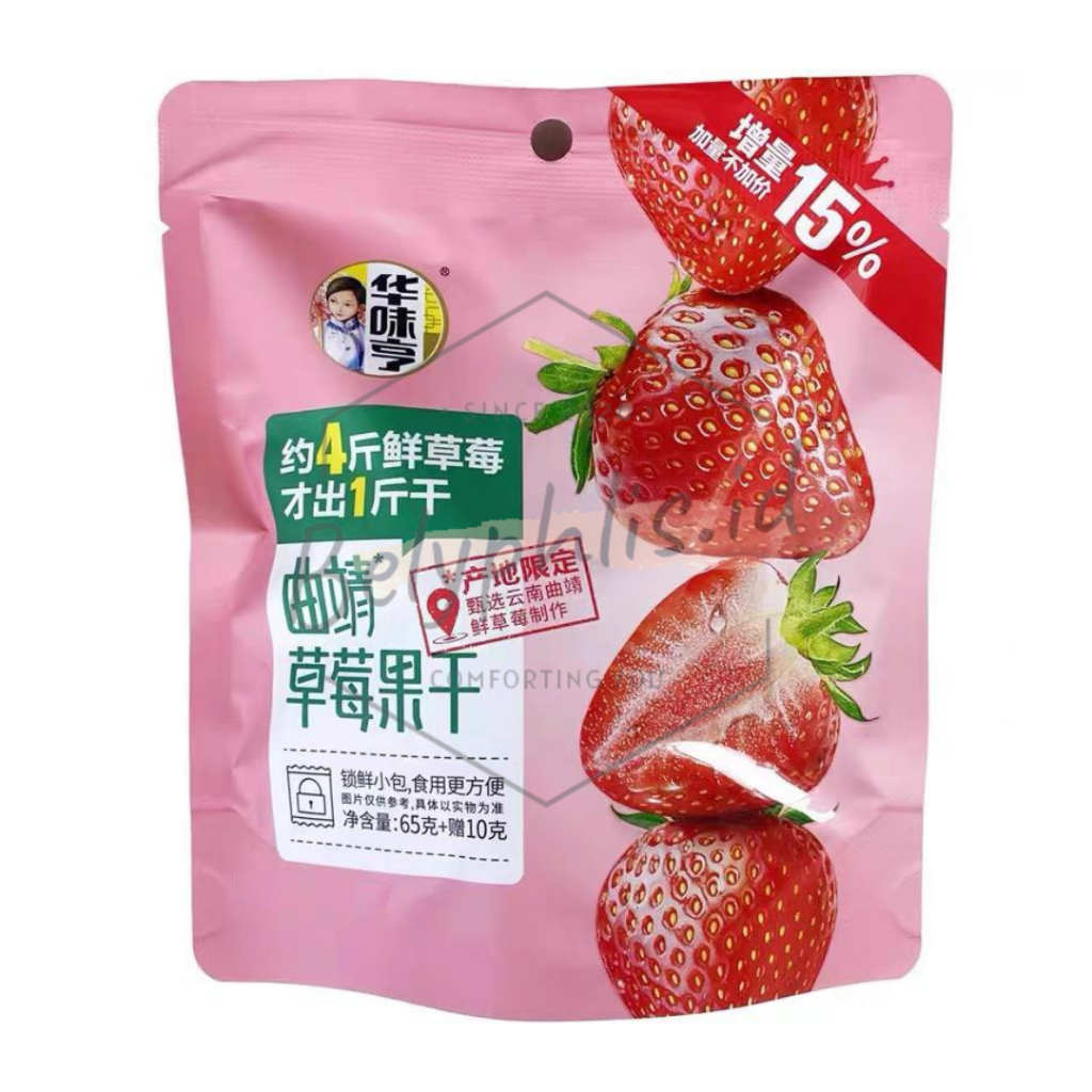 

Qujing Strawberry Dried Fruit | Cemilan Buah Kering Rasa Stoberi