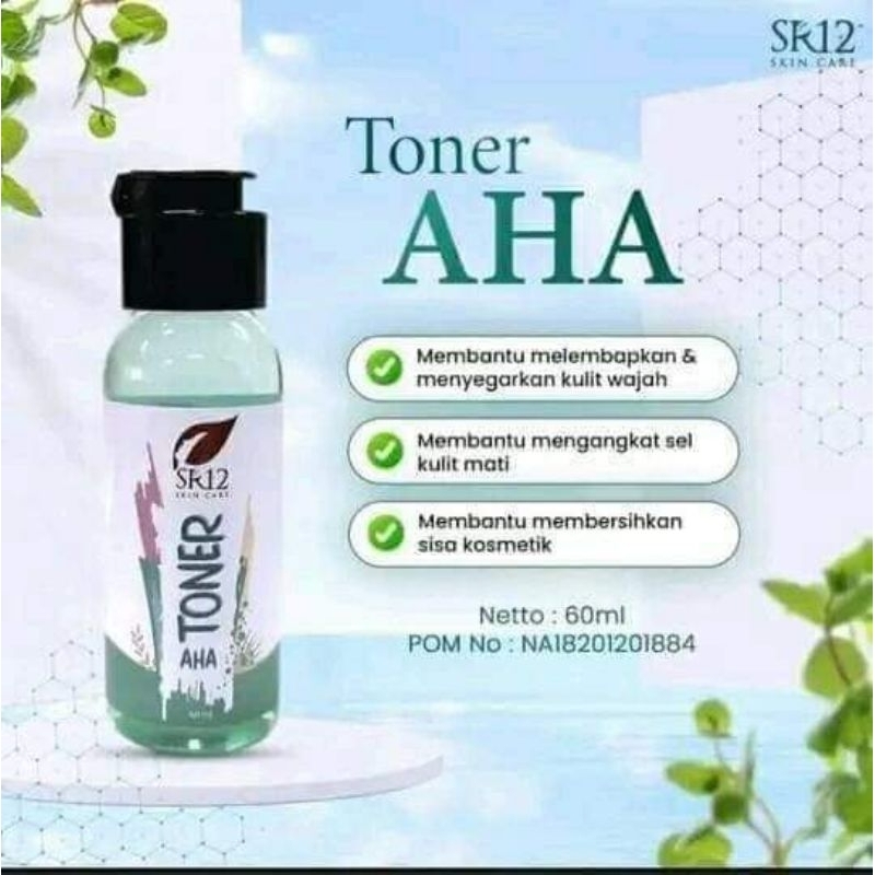 Toner AHA SR12/Toner Eksfoliasi Wajah untuk kulit normal dan kering/Toner Eksfoliasi Flek Hitam