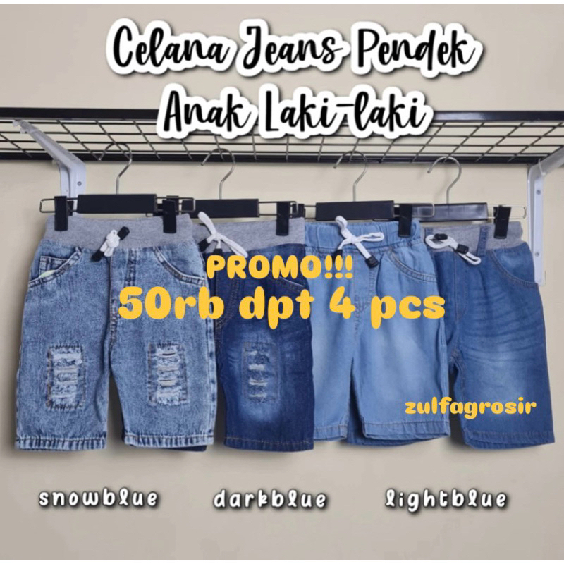 [ Turun Harga 50 Ribu Dapat 4 Pcs] Celana Pendek Anak Jeans Chinos SOFT JEANS Celana Chinos Pendek J