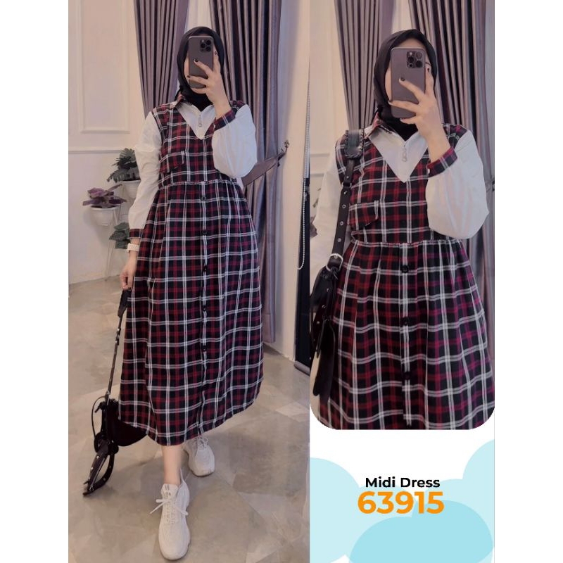 DRESS WANITA LENGAN PANJANG MURAH DAN CANTIK/Farah_mididress BY EXTU//TREND FASHION MUSLIM MIDIDRESS