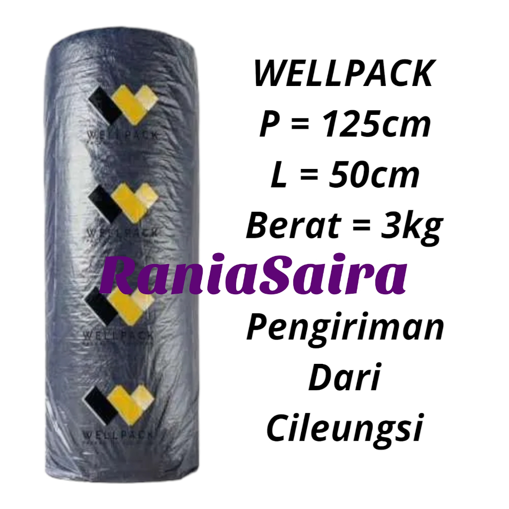 

WELLPACK Bubble Wrap 125cm x 50cm 3kg Plastik Bungkus Paket Pengiriman hanya Instant Dari Cileungsi
