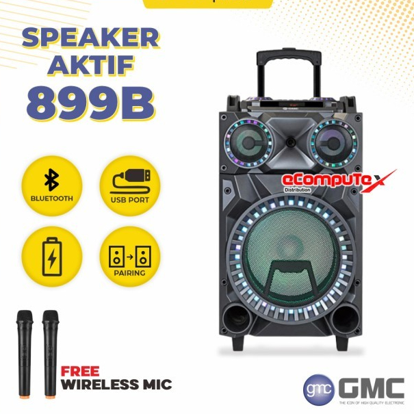 SPEAKER PORTABLE GMC 899B 12"INCH TROLLY 899 B/899-B 12 INCI WOOFER ORIGINAL - GARANSSI RESMI...