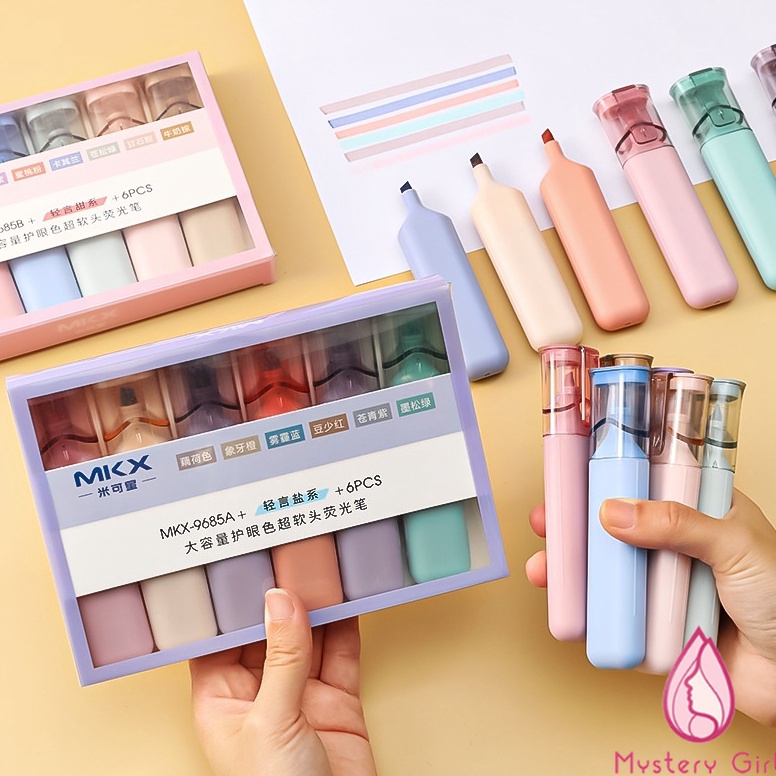 

KODE I2J6 Highlighter Set Isi 6pcs Warna Macaroon Soft Pastel Estetik Aesthetic