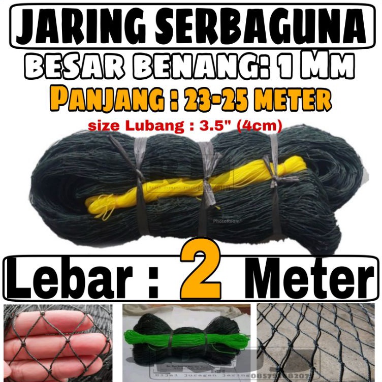 KODE X48H jaring ayam lebar 2 meter x panjang 25 meter  waring jaring bola  net bola  jaring pagar a