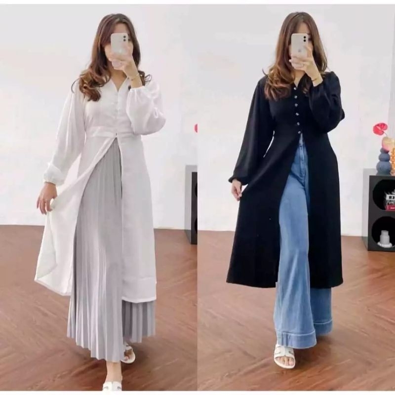 Kayana - Dress Outer,Outer Kasual,Outfit Wanita Terbaru M - 4XL