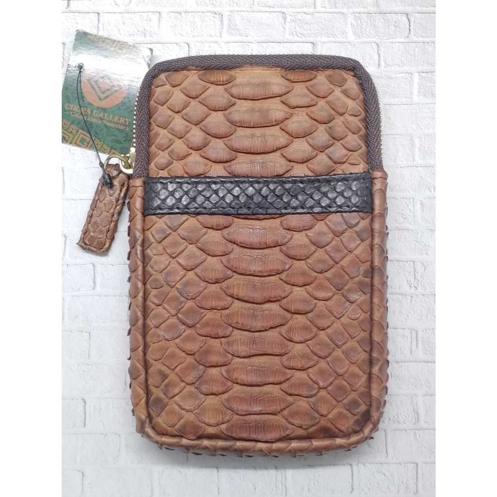DOMPET HP PINGGANG PRIA KULIT ULAR ASLI