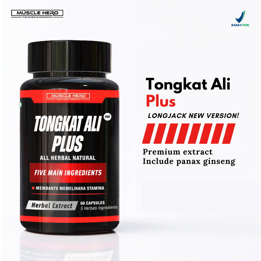 Tongkat Ali Longjack + Panax Ginseng, Herbal vitalitas pria