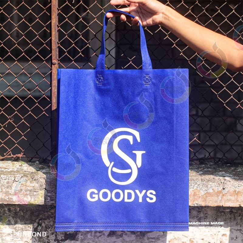 

GOODYBAG bahan spunbond cetak satu warna tas fashion/ fashion/hijab/ minimal order 300 pics ya kakak