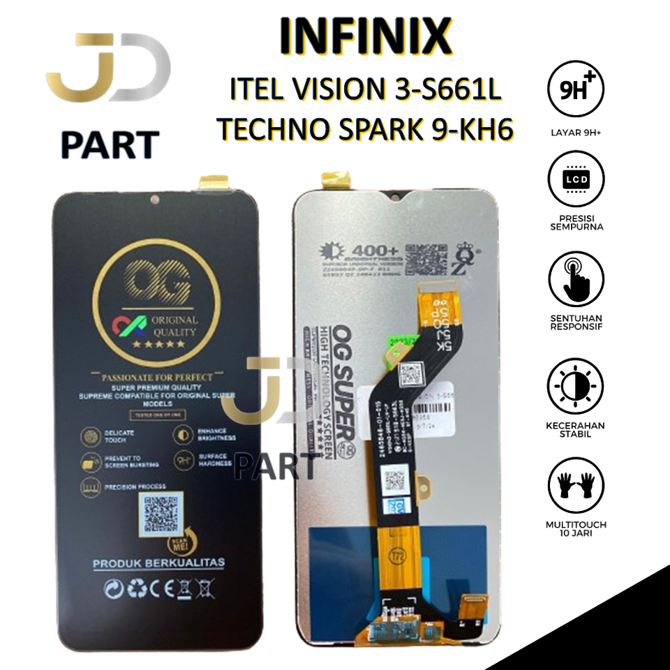 LCD INFINIX ITEL VISION 3-S661L / S661LN / S661LP / TECHNO SPARK 9-KH6 / KG5K / KG5J FULLSET TOUCHSC