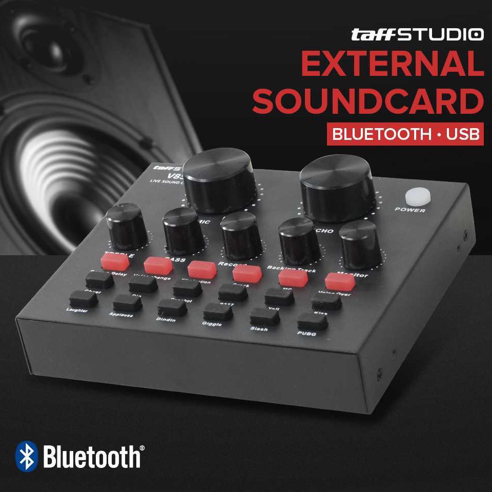 TaffSTUDIO Bluetooth Audio USB External Soundcard Live BCAST  V8S l G5R5