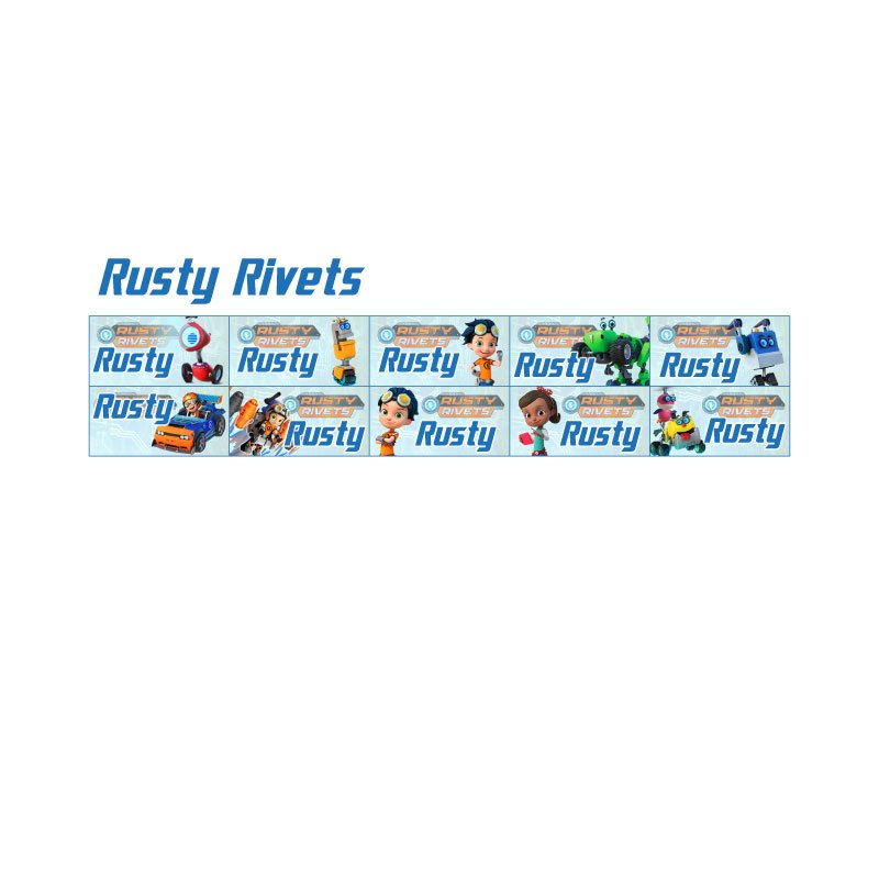 

sticker nama waterproof rusty rivet