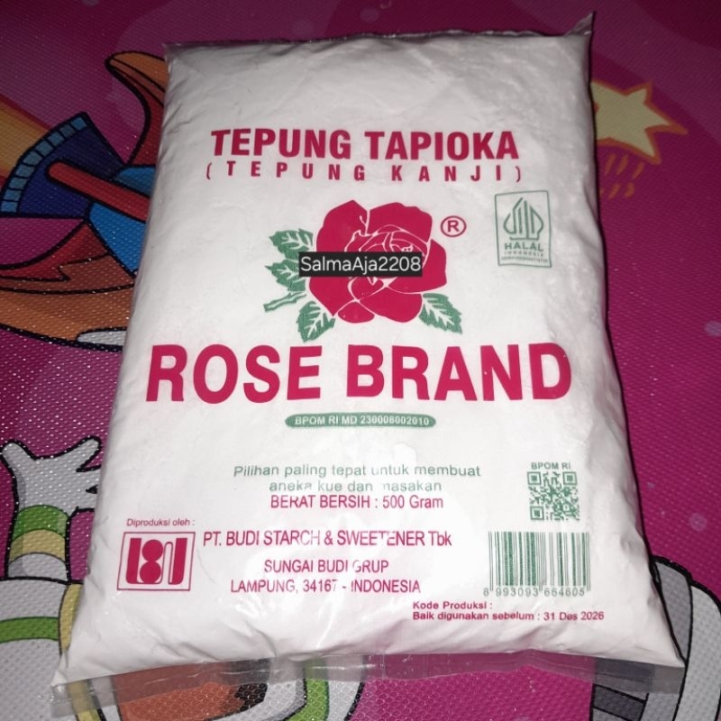

Tepung Tapioka Tepung Kanji ROSE BRAND 500 Gr