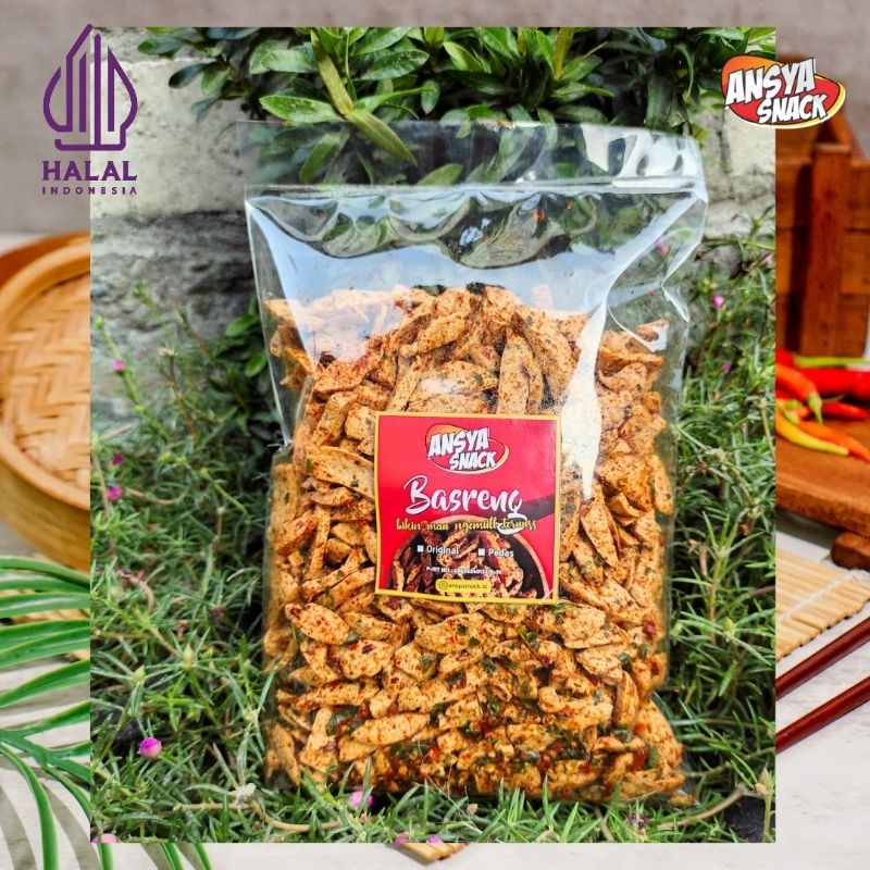 

Basreng pedas daun jeruk ansya snack VIRAL 500GR