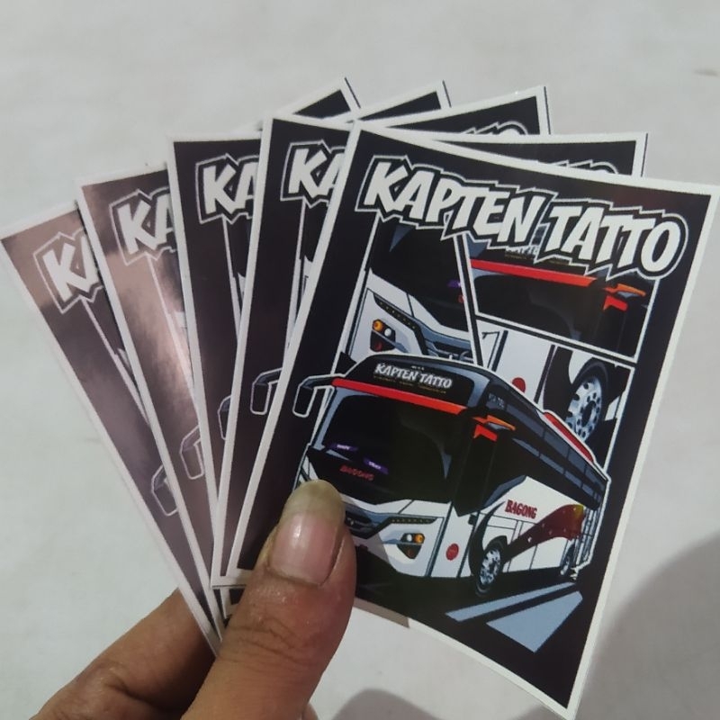 

(free sticker)STICKER BUS BAGONG KAPTEN TATTO HOLOGRAM 5 PCS / STIKER BUS ORIGINAL TERBARU