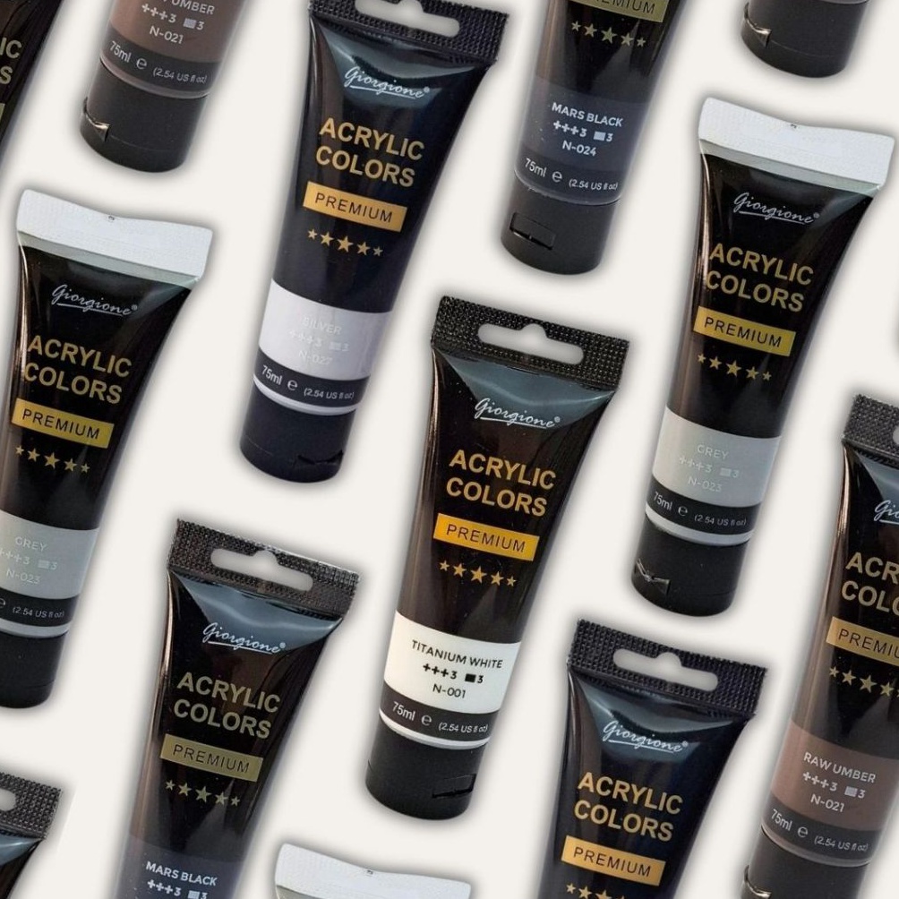 

READY STOCK GIORGIONE ACRYLIC COLORS 75 ml PREMIUM 5 Star Quality 28 warna pilihan CAT AKRILIK
