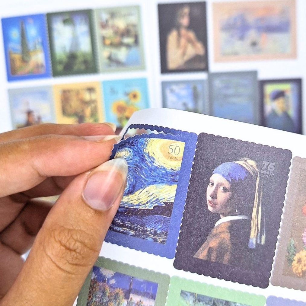 

SPESIAL DISCOUNT TIME POST OFFICE Sticker set Vintage Peel OFF Aesthetic Jurnaling Deco Scrapbook