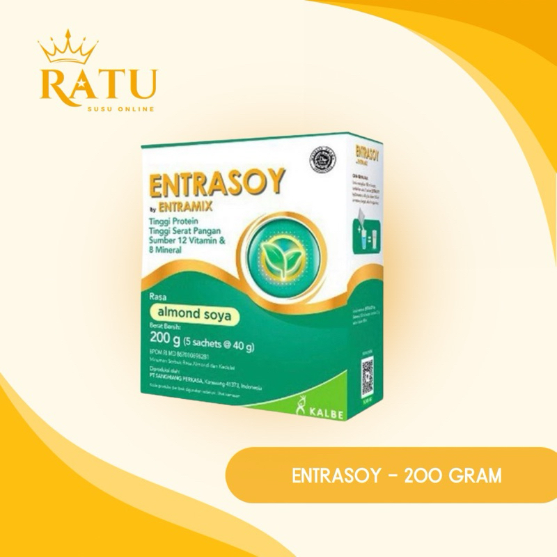 

ENTRASOY 200 gram - Nutrisi Lengkap dan Seimbang untuk Dewasa & Lansia