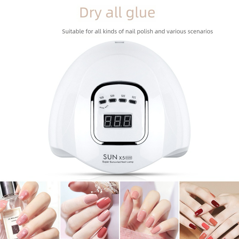 SUN x5 Max / Plus UV Lamp 120w/150w/180w Lampu Uv/Led Pengering Kutek Nail Gel