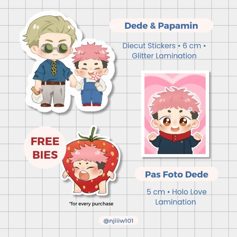 

Sticker & Pas Foto JJK (Jujutsu Kaisen) | Yuuji | Nanami