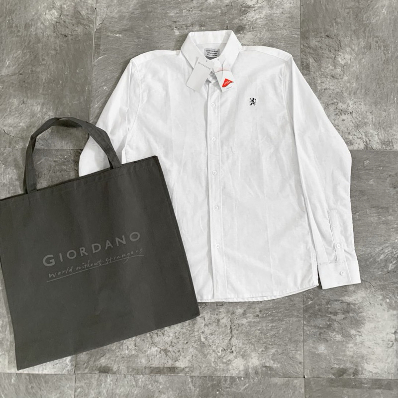 Kemeja giordano men's cotton oxford shirt