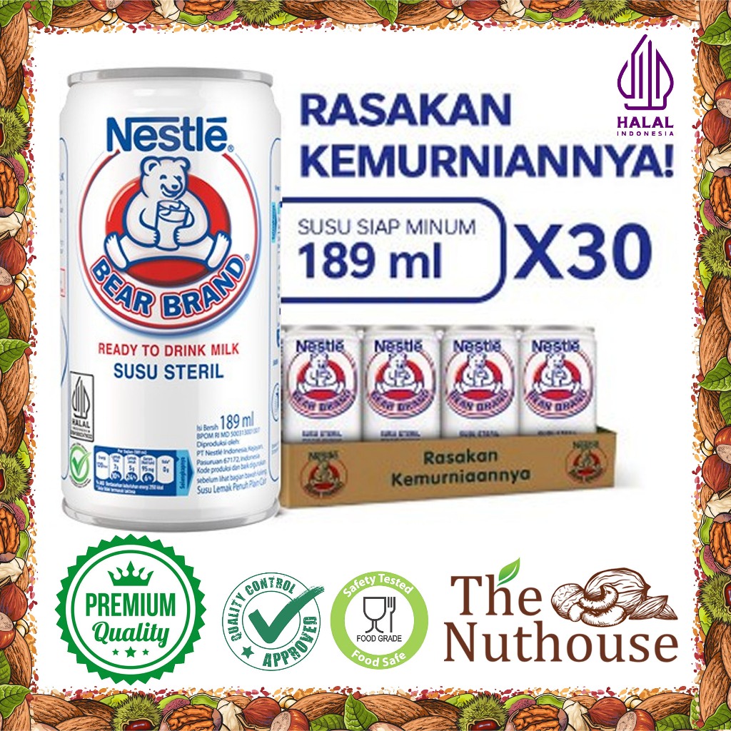 

NESTLE BEAR BRAND Susu Sapi Steril Murni Siap Minum Kaleng 189ml [HALAL] 1 dus / 1 carton / 30pcs