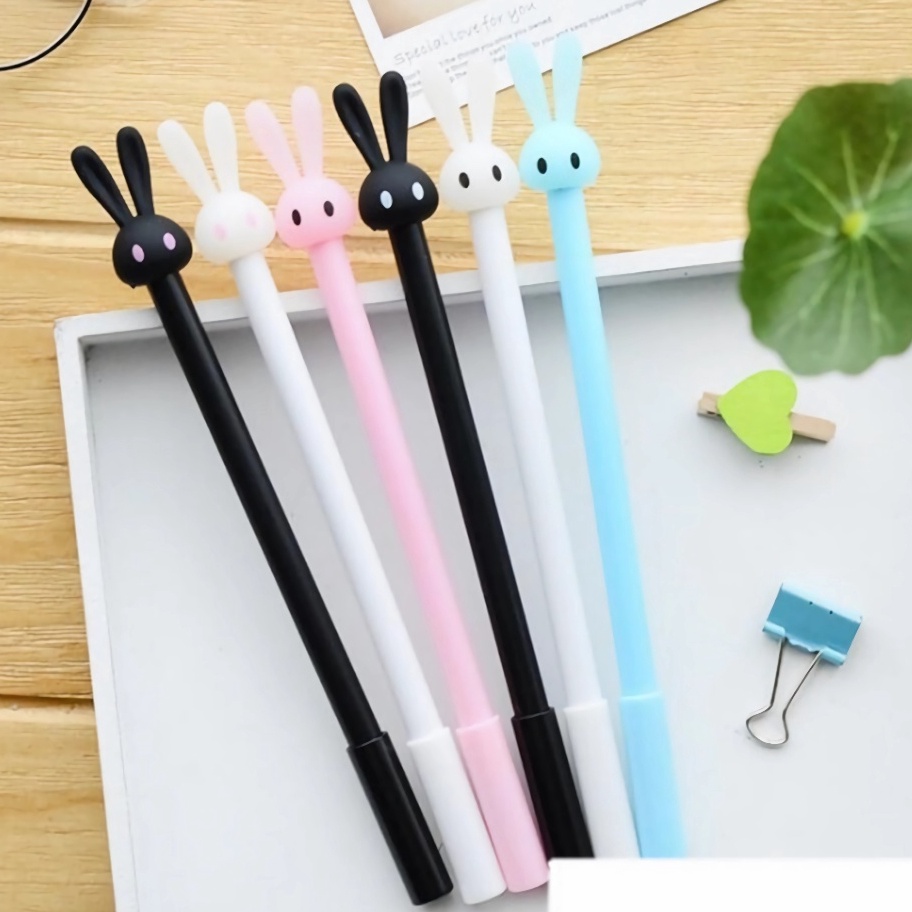 

BARU RESTOK APEN Pulpen Gel Bentuk Karakter Kepala Kelinci Bolpen Pena Bunny Lucu Unik Imut ATK Sekolah Anak Kantor