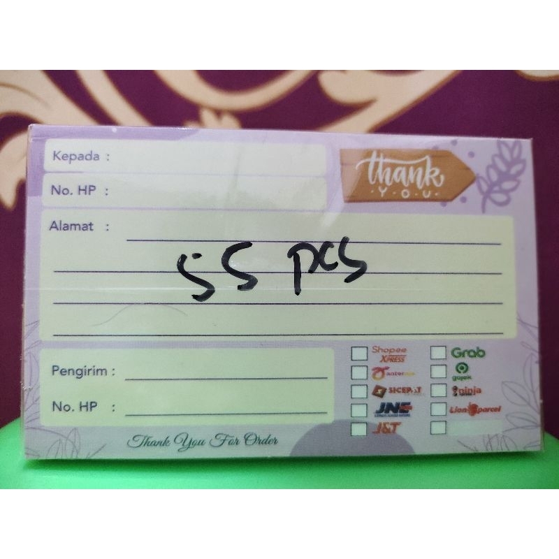 

Stiker label pengiriman Olshop