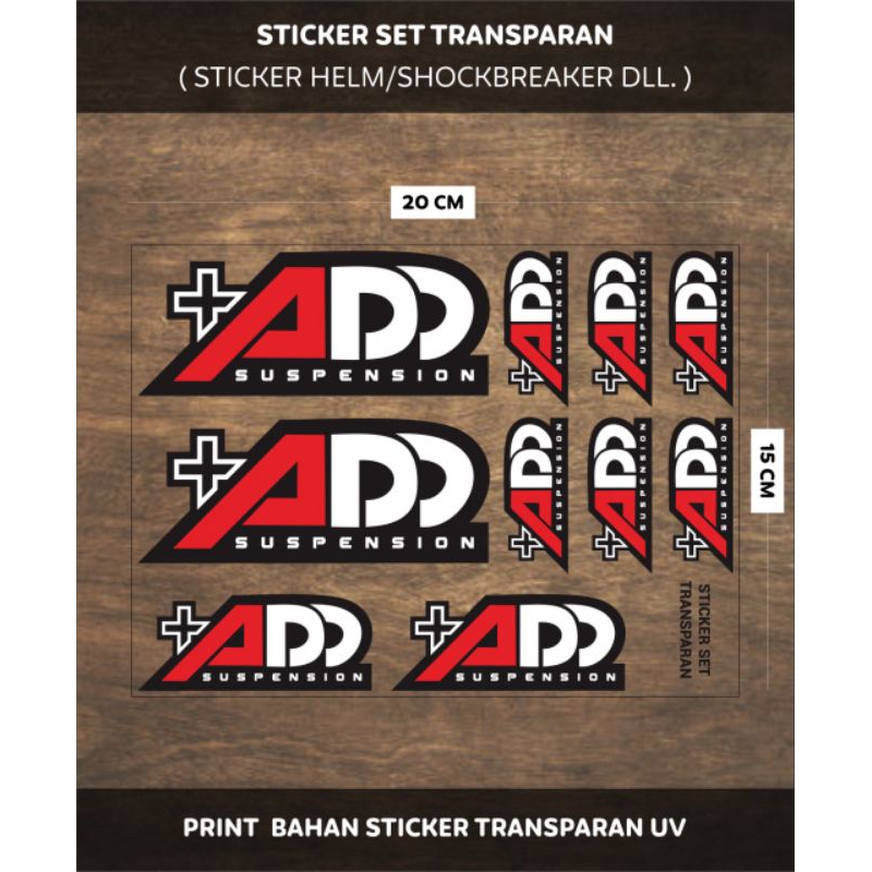 Sticker Set Shock ADD Transparan Uv + Antigores Sticker Shockbreaker OHLINS O Set Fork Upside Transp