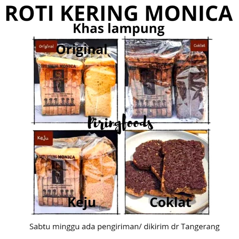 

Roti Kering Premium MONICA LAMPUNG ada 3 varian coklat, keju dan original (COD)