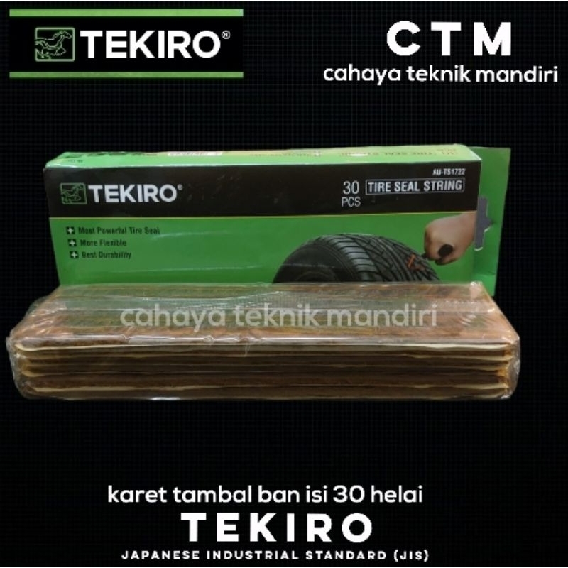 TEKIRO AU-TS1722 refil karet tambal ban tubeles / obat tambal ban tubles 30 helai / cacing tambal ba