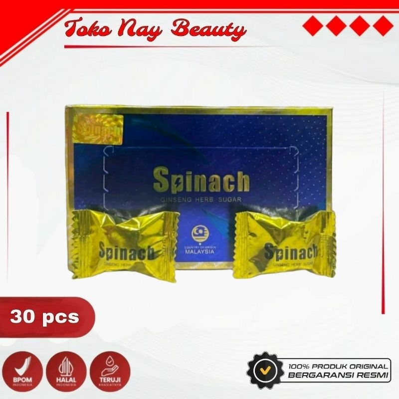 Permen Spinach Premium Candy Original Stamina Pria 1 Box Isi 30pcs