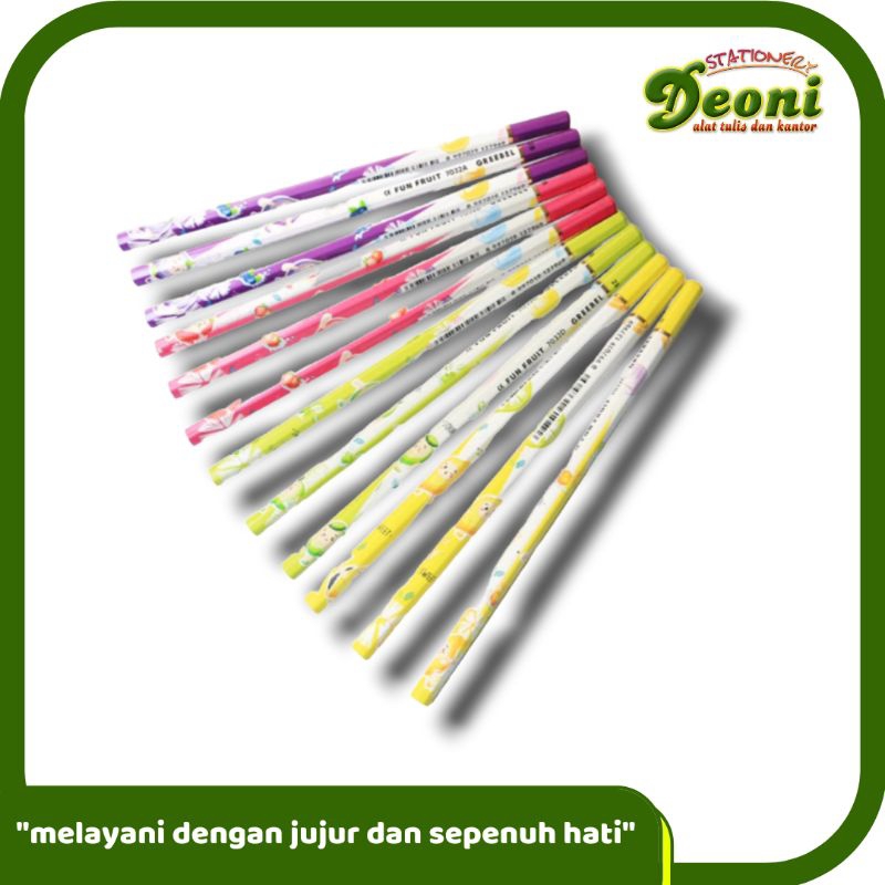 

GREEBEL Pencil 2B Fruit Animal Dream GB202 (1pcs / Satuan)