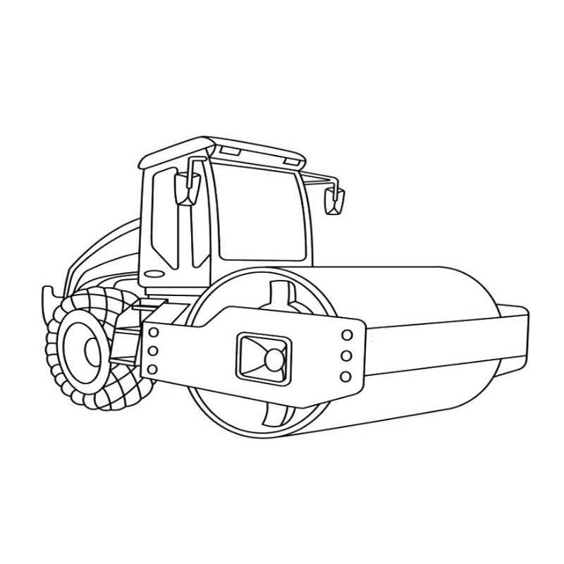 

Buku / lembar kertas mewarnai gambar mobil pengaspal jalan
